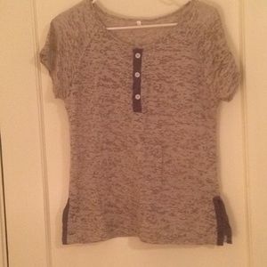 Sheer blue and grey T-shirt